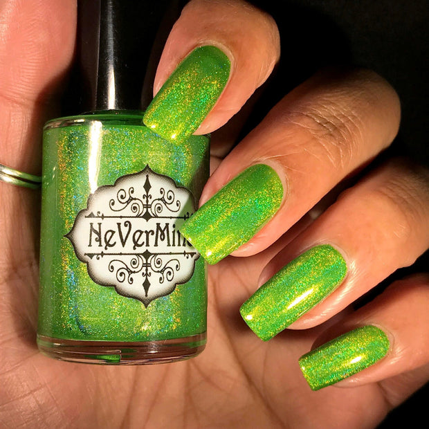 Mardi Green - NeVerMind Polish Nail Polish - Holographic Glitter  Crelly  Jelly Gift