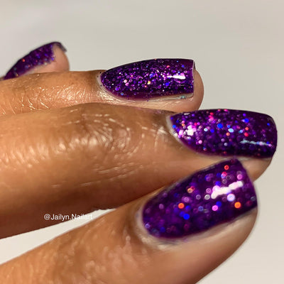 Sugilite - NeVerMind Polish Nail Polish - Holographic Glitter  Crelly  Jelly Gift