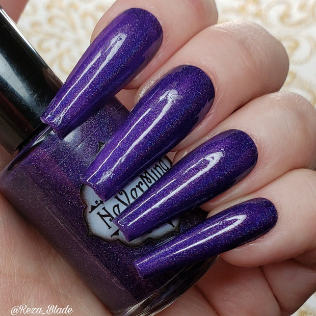 Purple Parade - NeVerMind Polish Nail Polish - Holographic Glitter  Crelly  Jelly Gift