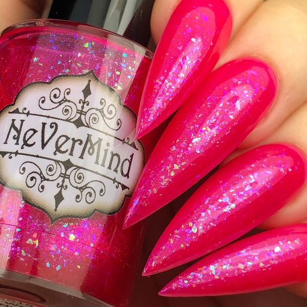Water Nymph - NeVerMind Polish Nail Polish - Holographic Glitter  Crelly  Jelly Gift