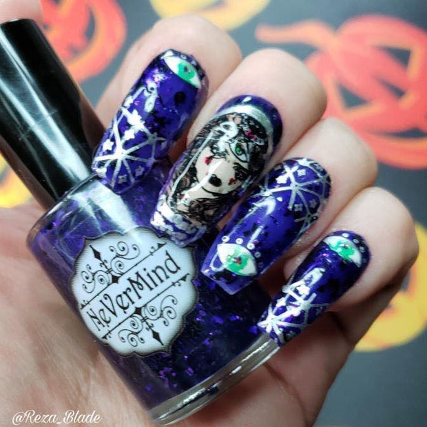 Murder of Crows - NeVerMind Polish Nail Polish - Holographic Glitter  Crelly  Jelly Gift