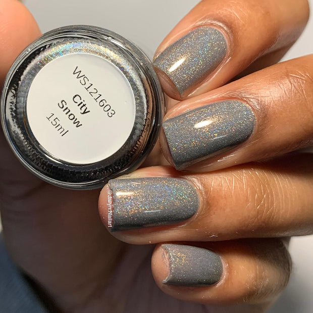 City Snow - NeVerMind Polish Nail Polish - Holographic Glitter  Crelly  Jelly Gift